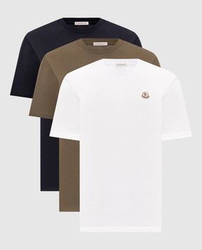 Moncler Set of T-shirts with logo patch L20918C00042829H8