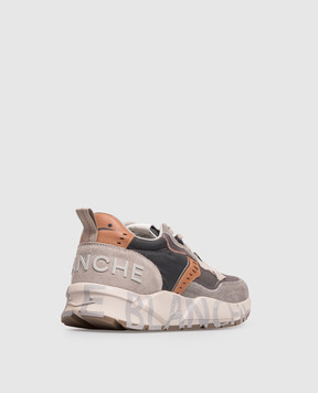 Voile Blanche Gray combined sneakers CLUB01 with patch 2017465161B03
