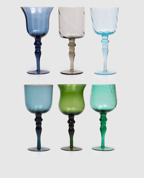 Bitossi Home Set of 6 textured wine glasses MCV02003