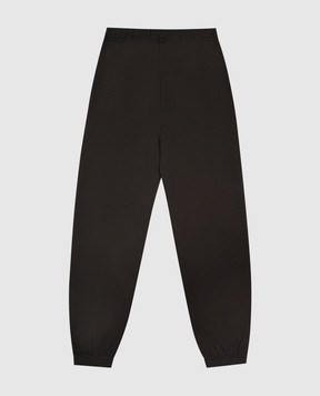 Palm Angels Kids' black joggers with logo print F6PAJBFP016