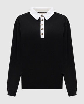 Khaite Faithful black silk polo shirt 24534219