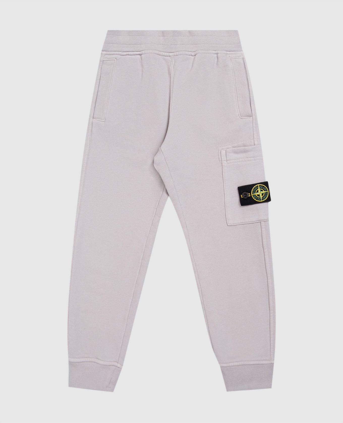 Kids' grey joggers with logo patch