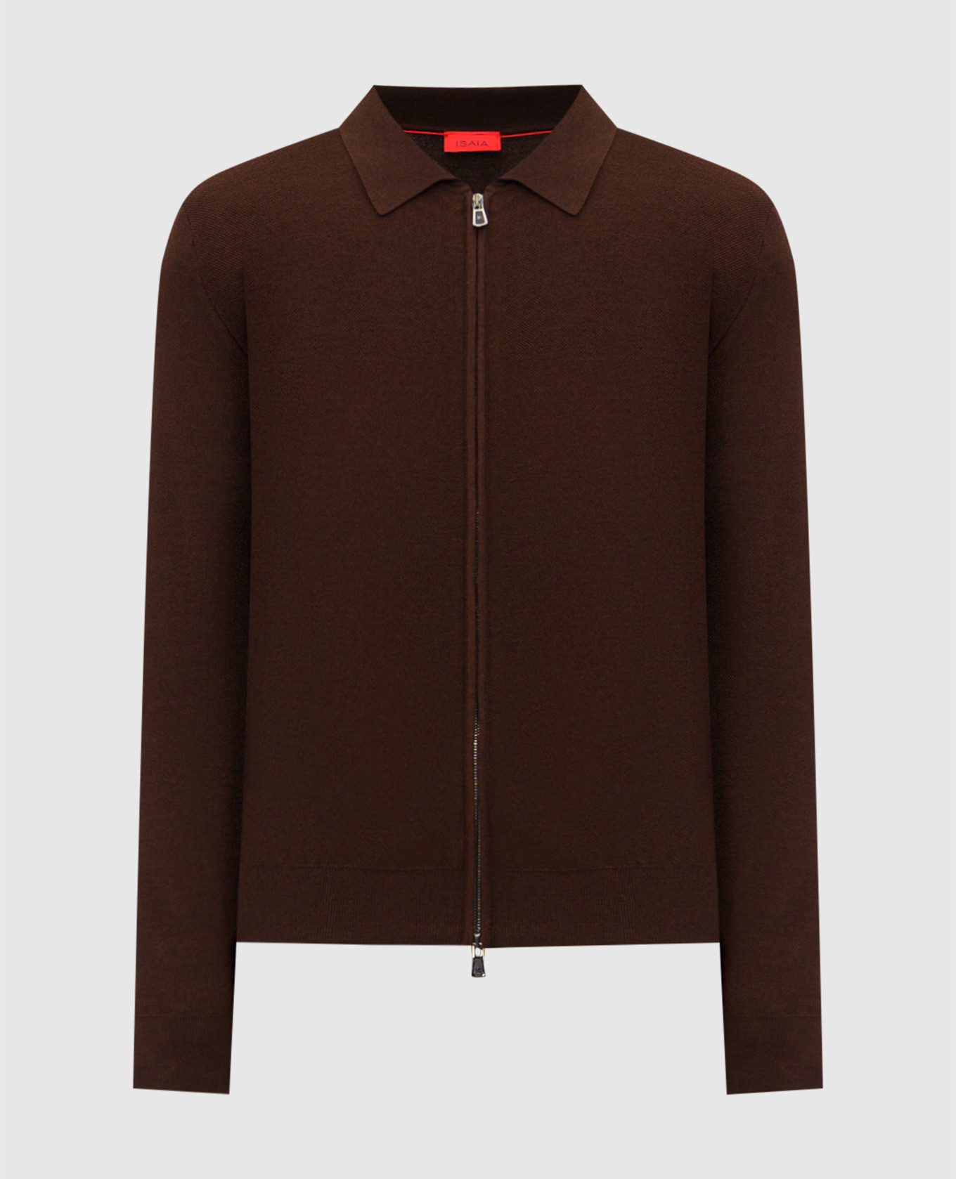 

Brown cardigan made of wool, silk and cashmere ISAIA