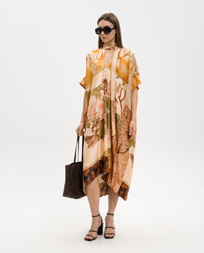 Masnada Beige dress with branded print 8061