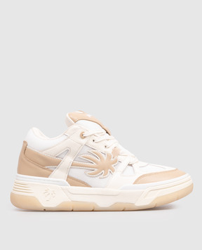 Palm Angels Ivory Skate Sneakers with Emblem PMIA10YS26LEA001