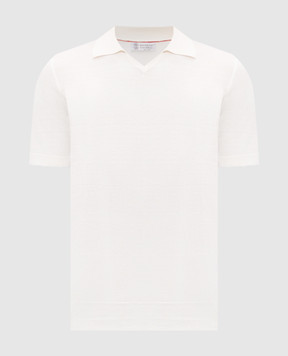 Brunello Cucinelli Ivory polo shirt M29800145
