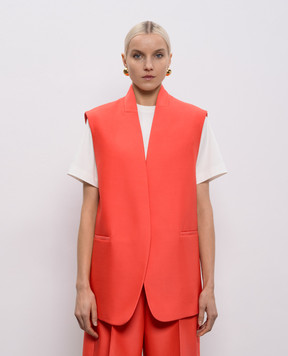 Agnona Pink wool and silk vest TV1101XD1024