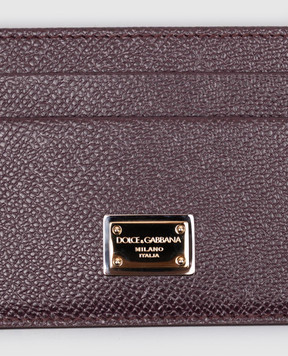 Dolce&Gabbana Purple Dauphine leather cardholder BI0330A1001