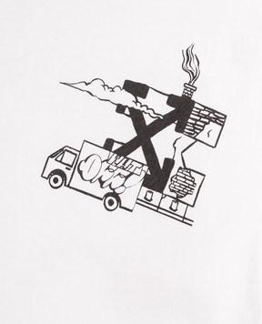 Off-White Children's white T-shirt Grafiti with print 44BAA002S26J003