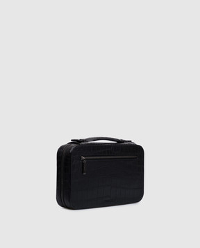 Stefano Ricci Black crocodile leather organizer bag PP443GUCSVH