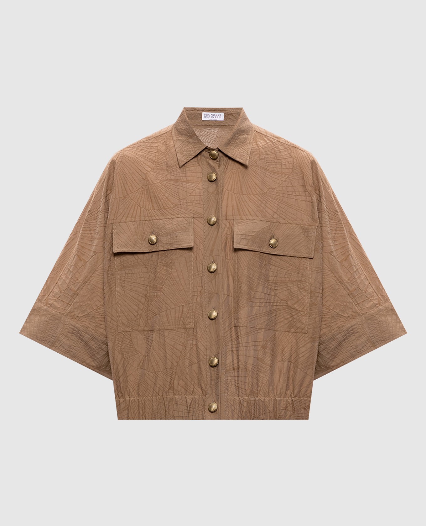 Brown patterned shirt