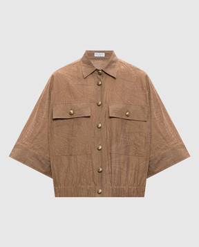 Brunello Cucinelli Brown patterned shirt MQ988MW306
