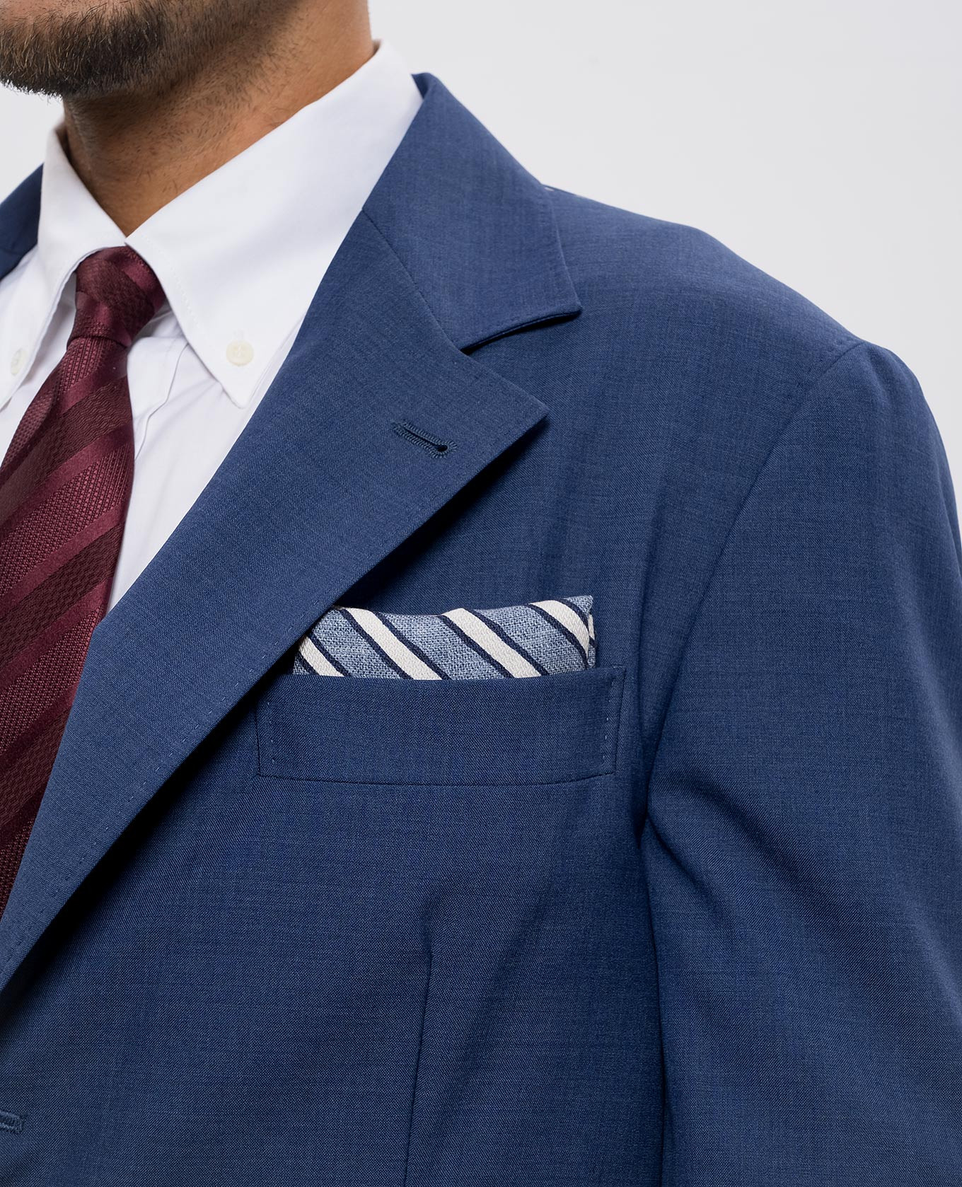 Blue striped silk pachet Brunello Cucinelli 2