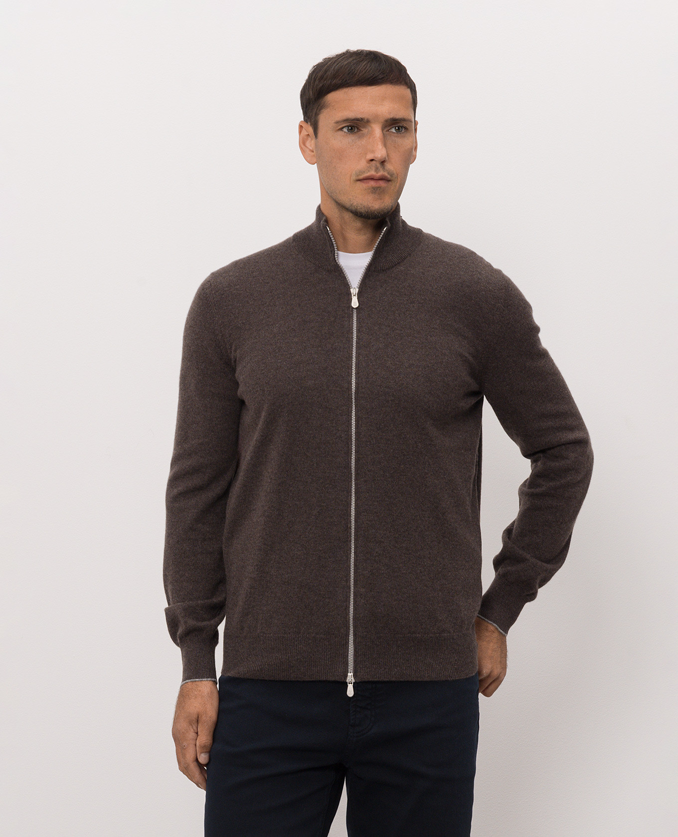 Brown cashmere cardigan Brunello Cucinelli 3