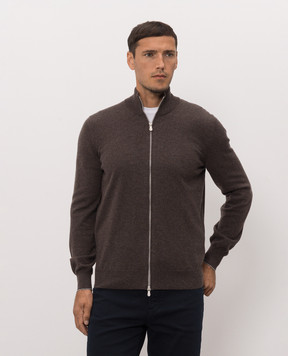 Brunello Cucinelli Brown cashmere cardigan M2200106