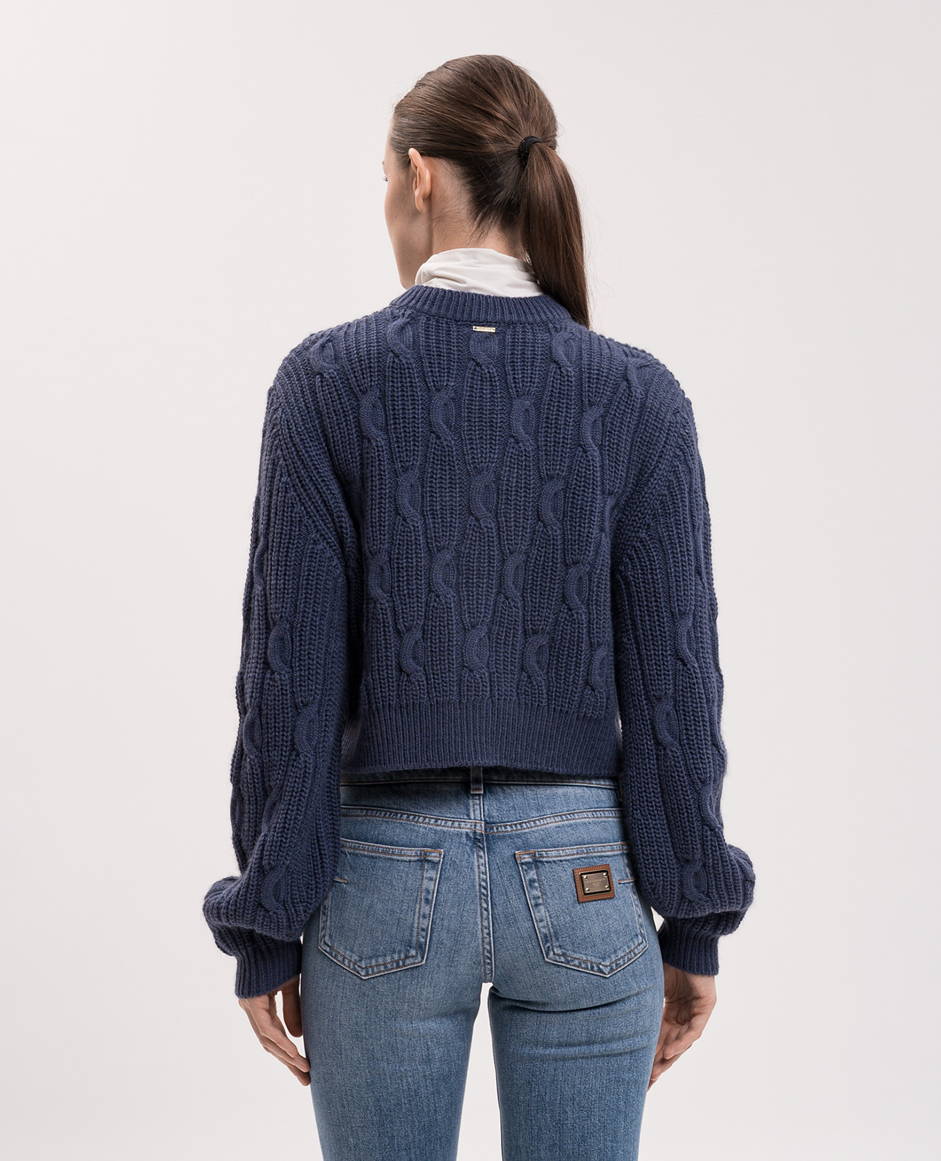 Blue cardigan with wool Twinset 4
