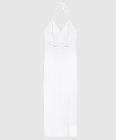 White linen dress