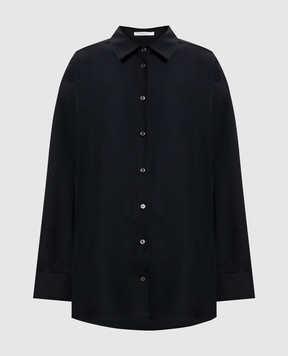 The Row Luka black wool shirt 5648W4084