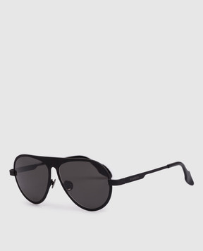 JW Anderson JWA05-Aviator Black Sunglasses with Titanium EW0021FA0500
