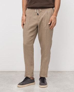 Peserico Beige linen pants R54274D02597