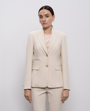 Peserico Beige jacket with patch A0171901916