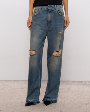 Dolce&Gabbana Blue jeans with holes FTDQHDG8OY4