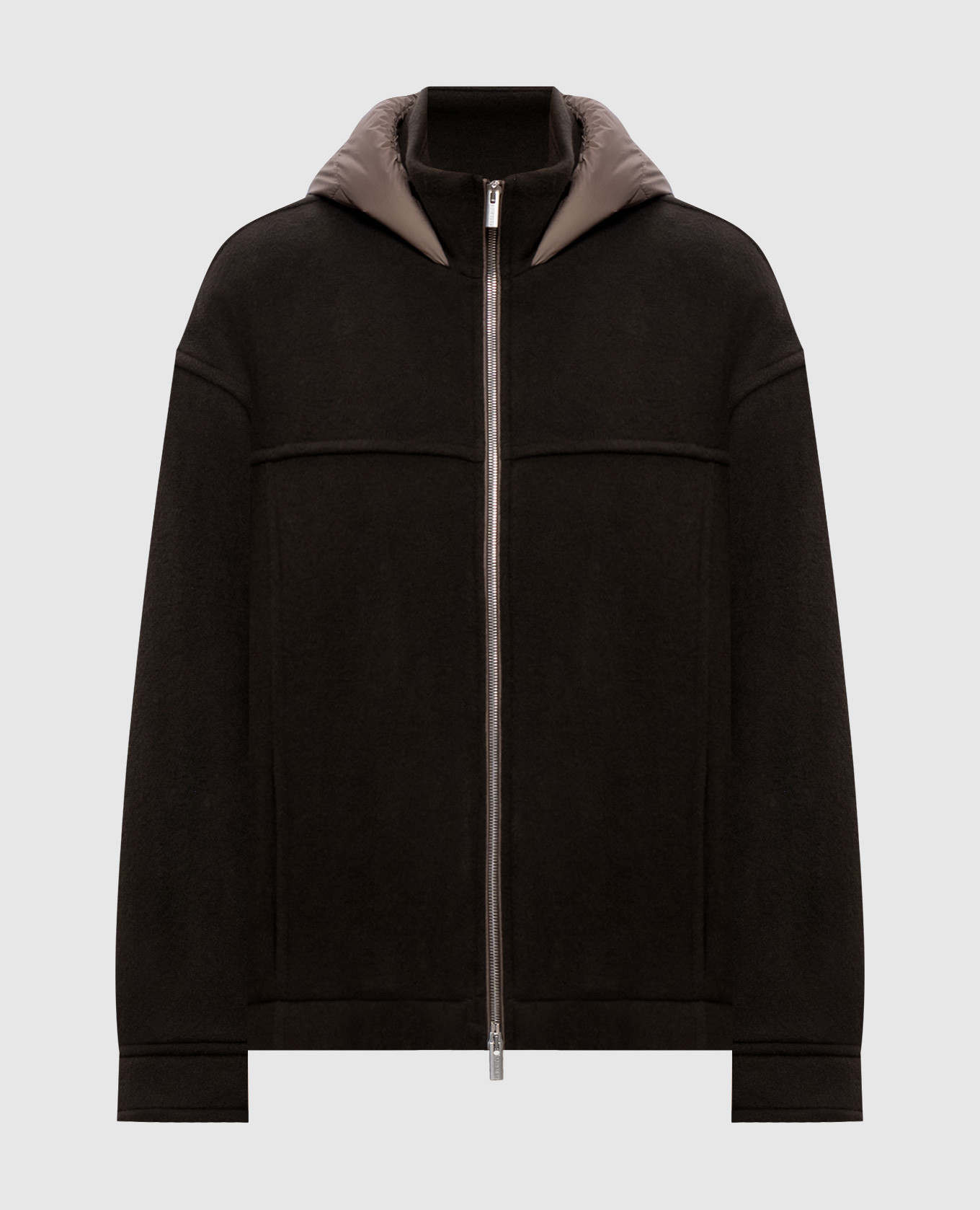 Brown jacket with wool and cashmere