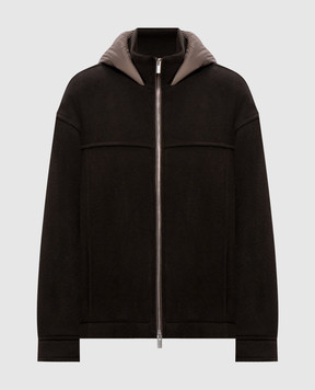 Peserico Brown jacket with wool and cashmere A21085C3197