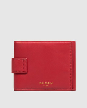 Balmain Red Pulse Trifold Leather Wallet HN1NE276LNSA