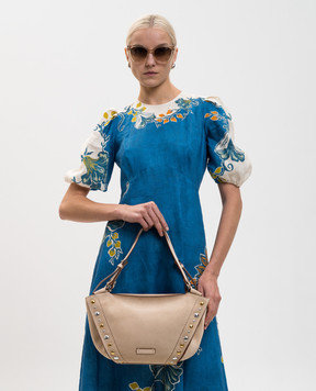 Gianni Chiarini Bloom beige suede tote bag BS12376CMBRC