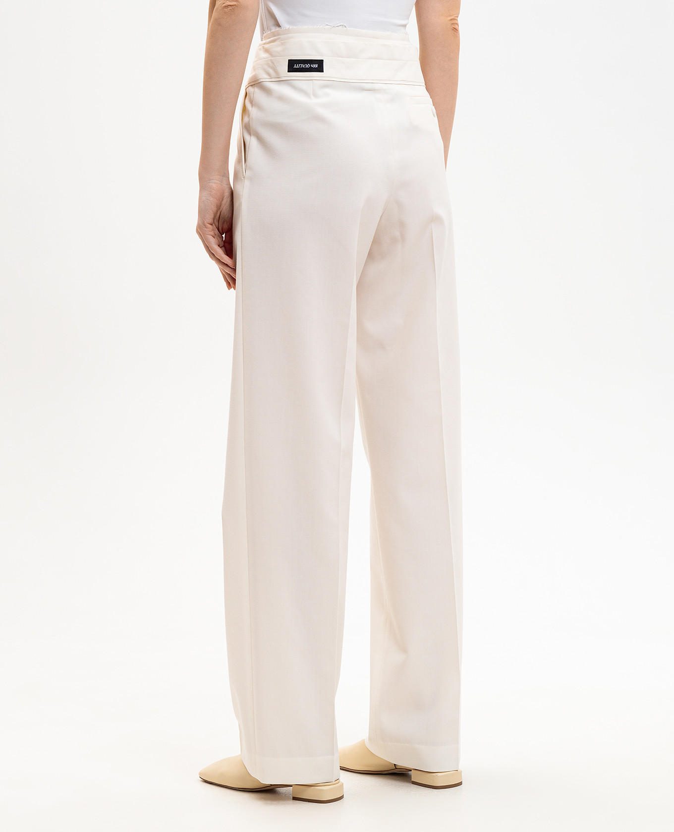 Ivory wool trousers with lapels Maison Margiela MM6 4