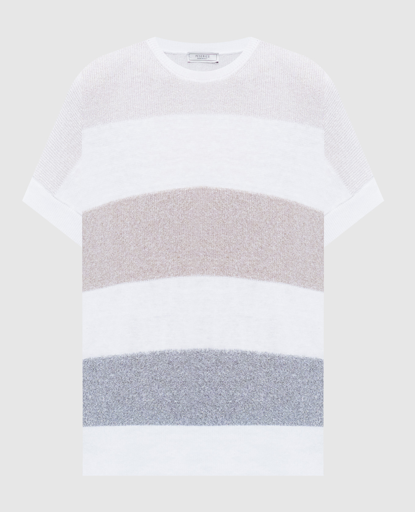 

Striped linen top Peserico, White