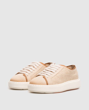 Santoni Beige combination sneakers WBCD61535BARTEOA