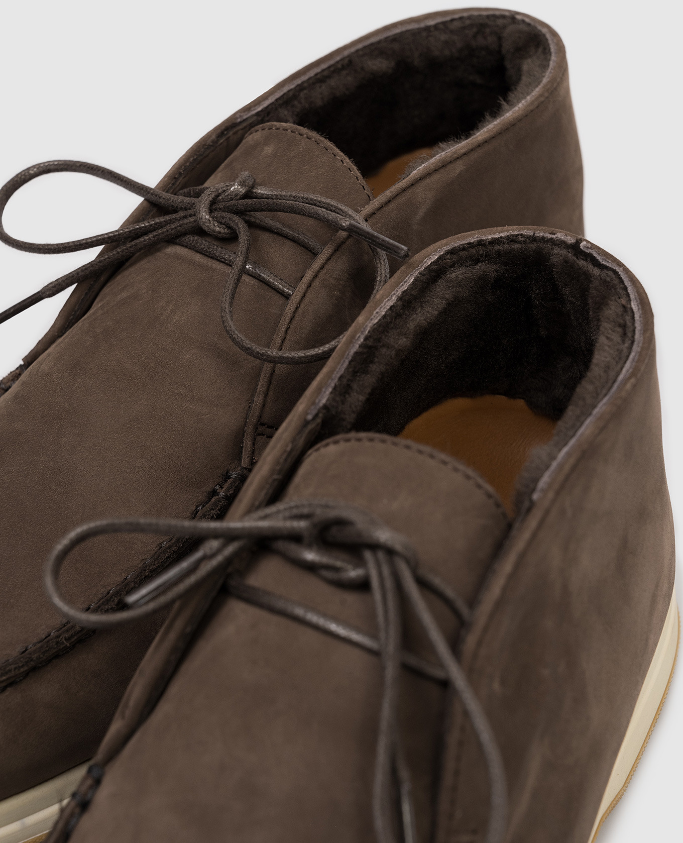 

Brown nubuck deserts with fur Enrico Mandelli