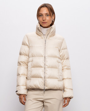 Peserico Beige down jacket with a monil chain A2412702200