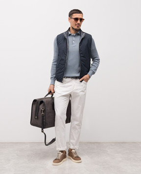 MooRER FIORESI blue reversible vest FIORESIWK
