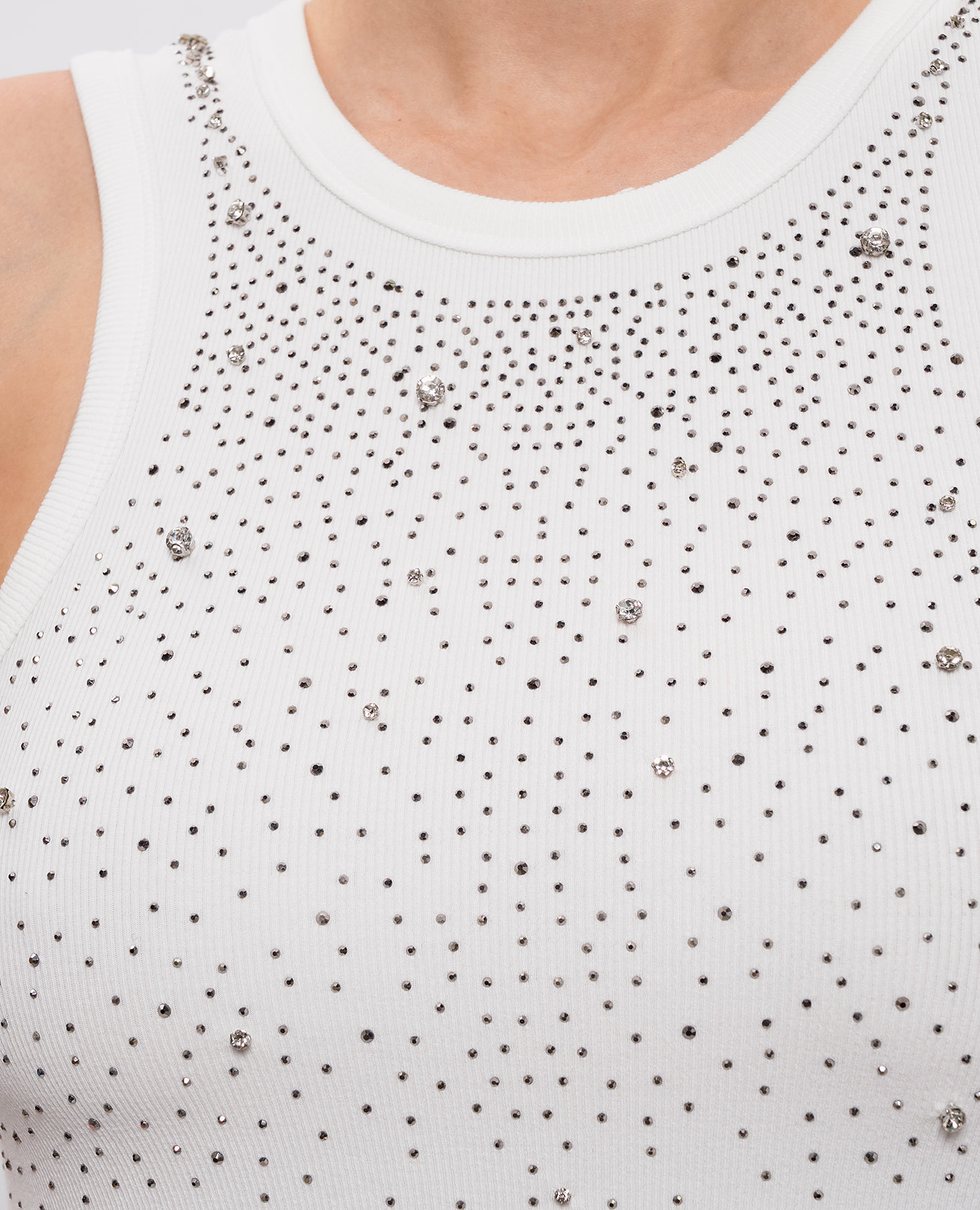 

White top with crystals Twinset