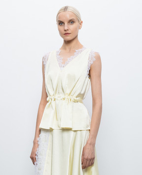 3.1 Phillip Lim Yellow top with lace S26121816SKY