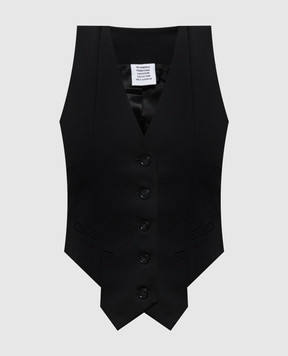 Vetements Black wool vest WE76TV360B