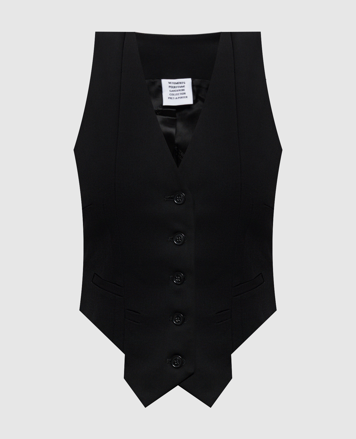 

Black wool vest Vetements