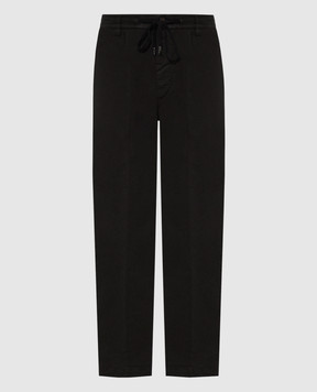 Peserico Black cotton pants R54774T23D02440