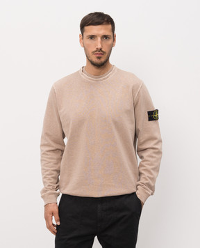 Stone Island Beige sweatshirt with logo patch L1S156100034S0060