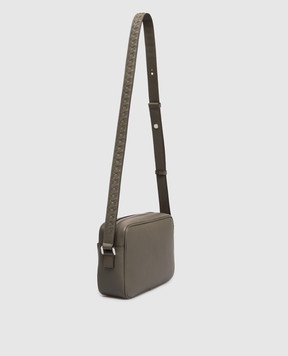 Serapian EAST WEST leather bag, khaki color SRCMOMML735925A042