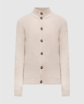 Peserico Ivory wool and cashmere cardigan R59563F0509470