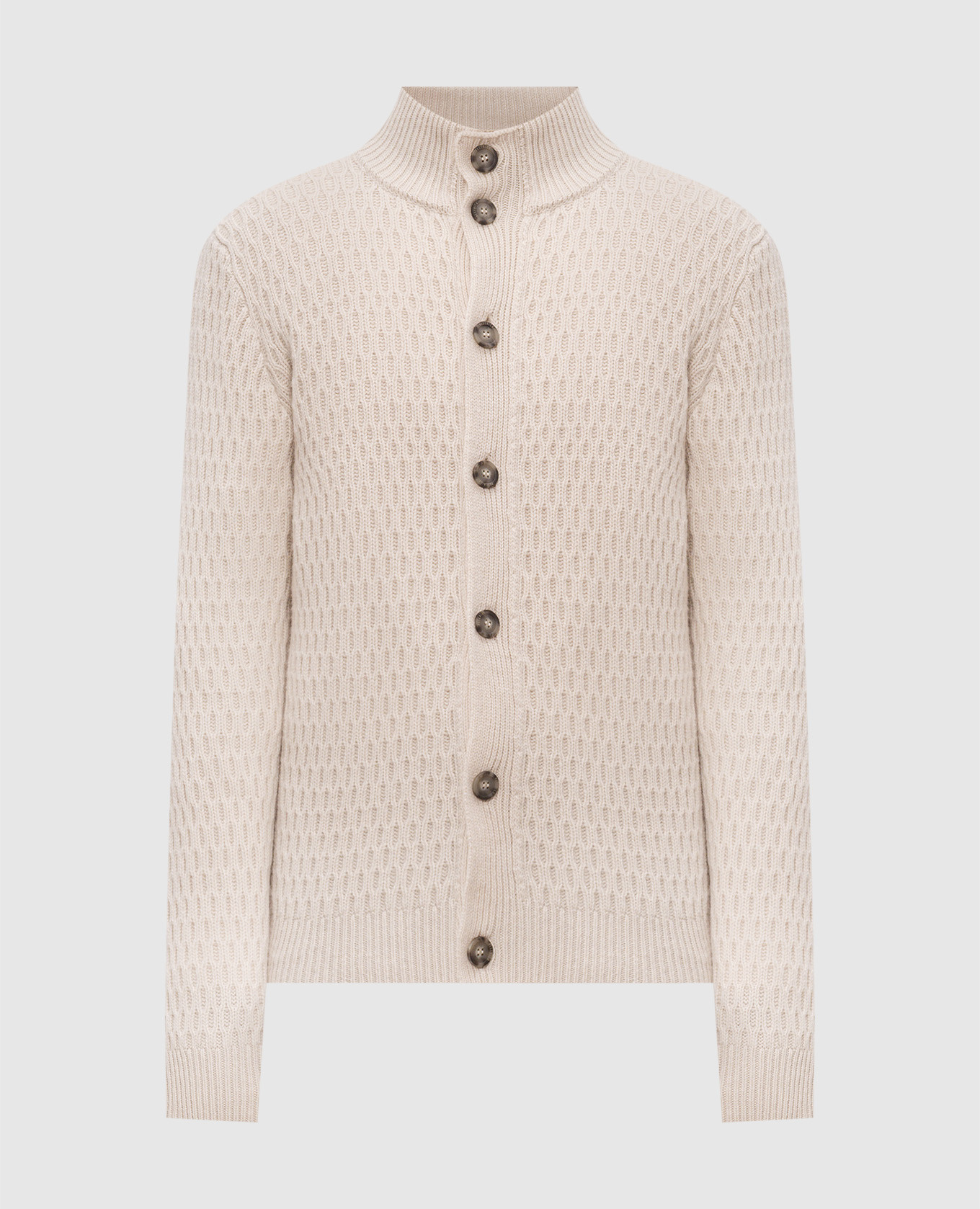 Ivory wool and cashmere cardigan