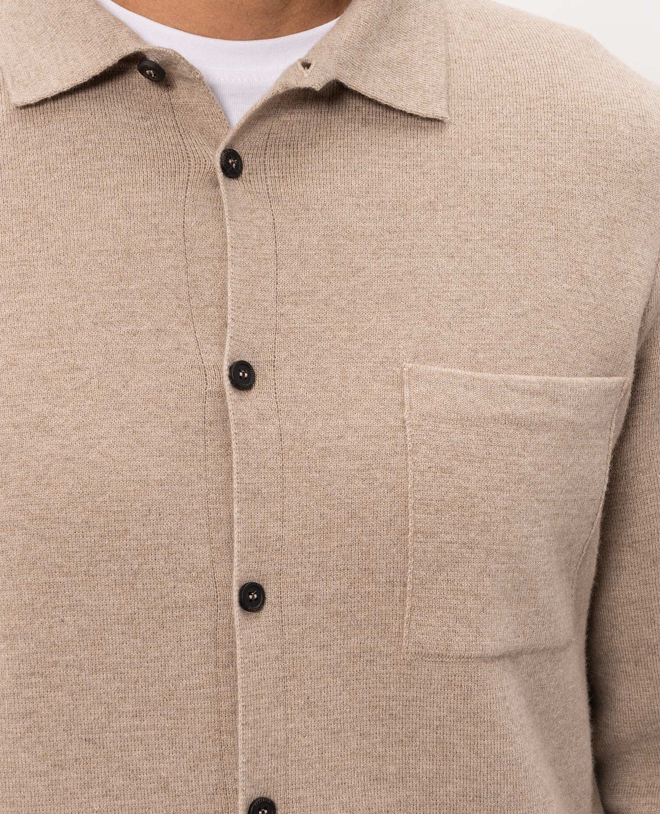 Beige wool and cashmere shirt Peserico 5