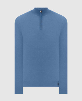 Stefano Ricci Blue wool, silk and cashmere jumper KE08004L01E26374