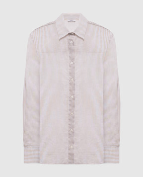 Peserico White striped silk shirt A06338D00679