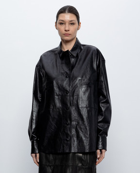 Ermanno Scervino Black leather shirt D482I750IHK