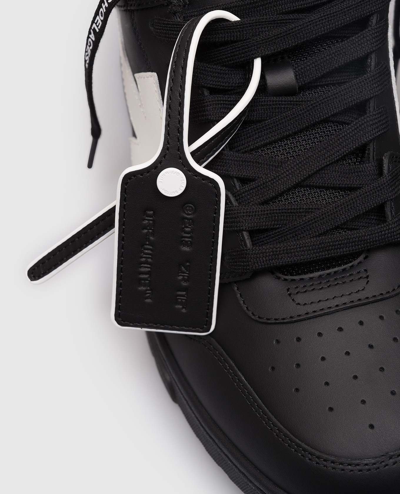 

Out Of Office black leather sneakers with logo Off-White